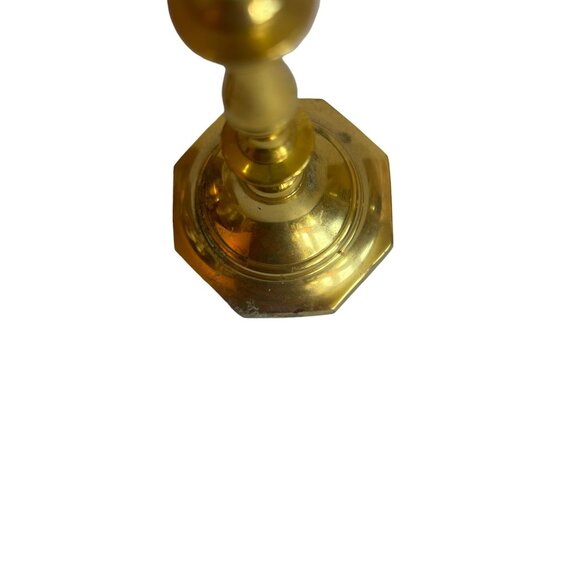 2 Vintage Brass Candlestick Holders 5 1/4'' Tall - Picture 6 of 7